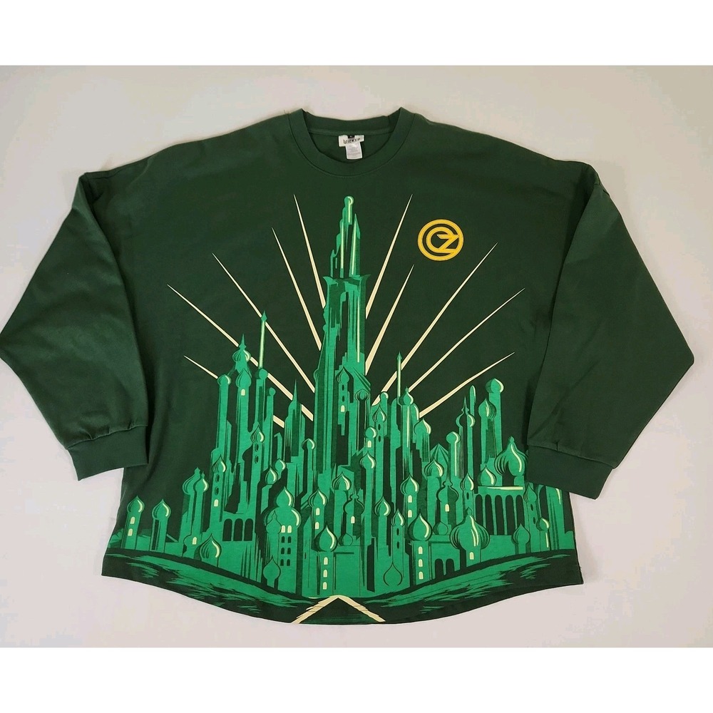 RARE Wicked For Good Promotion Pullover Spirit Emerald City Oz Made In USA Large